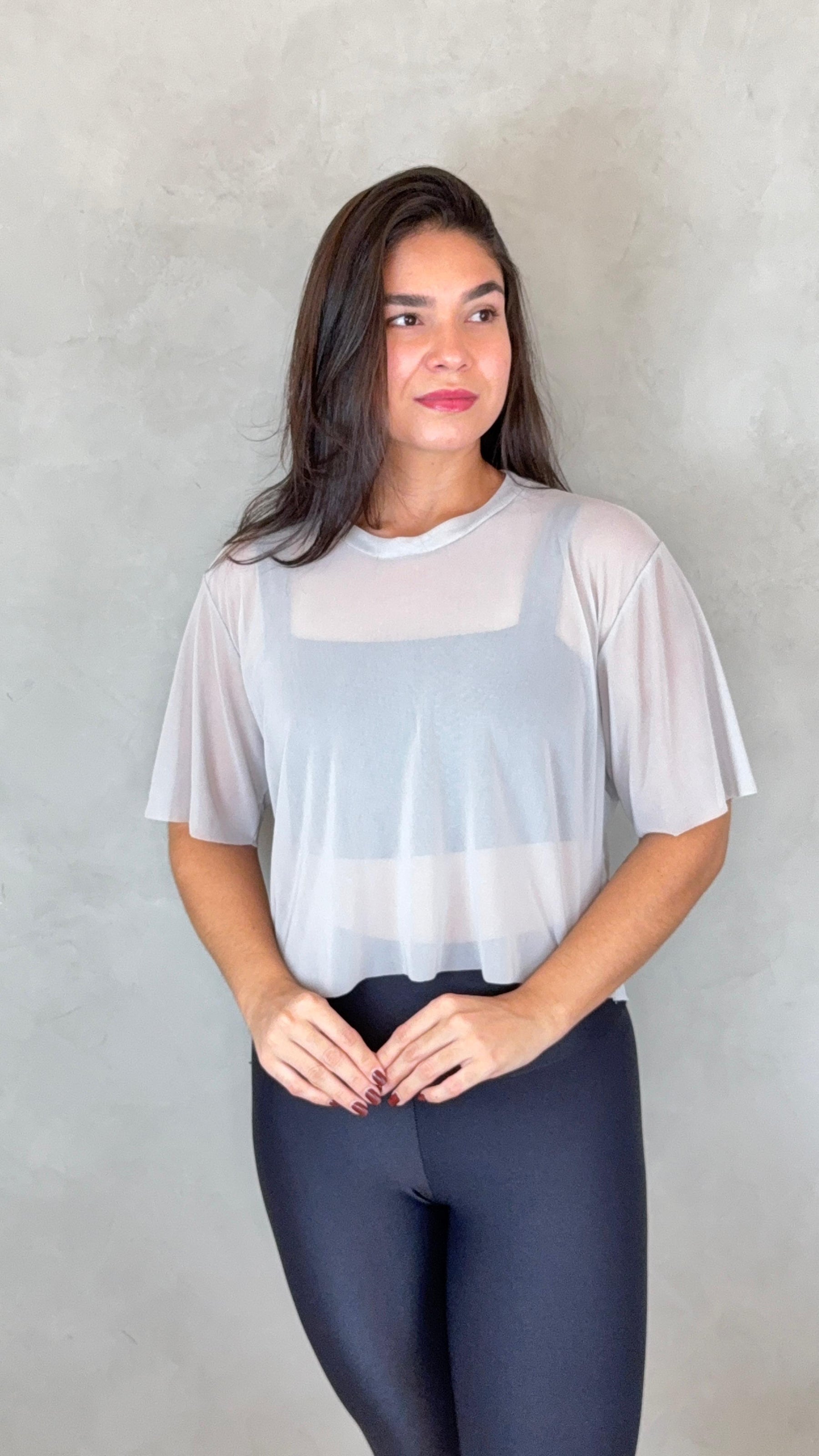 Cropped Tule - Prata