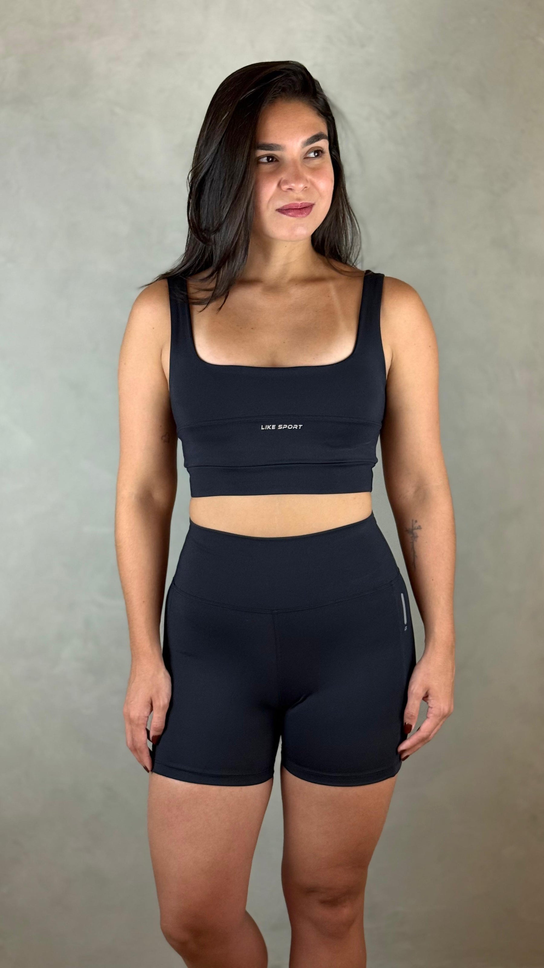 Conjunto de Short Tred - Preto