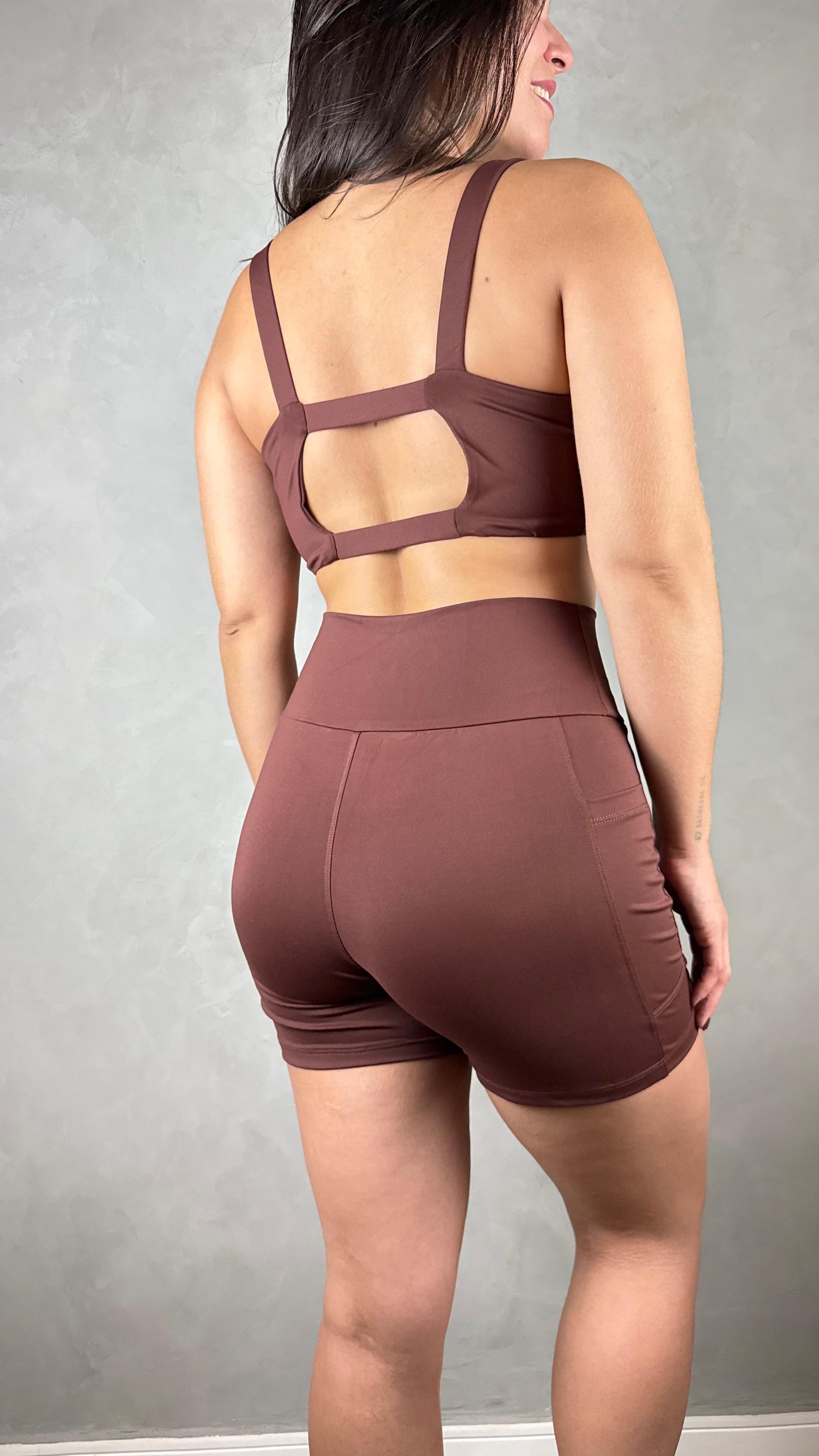 Conjunto de Short Speed - Marrom Escuro