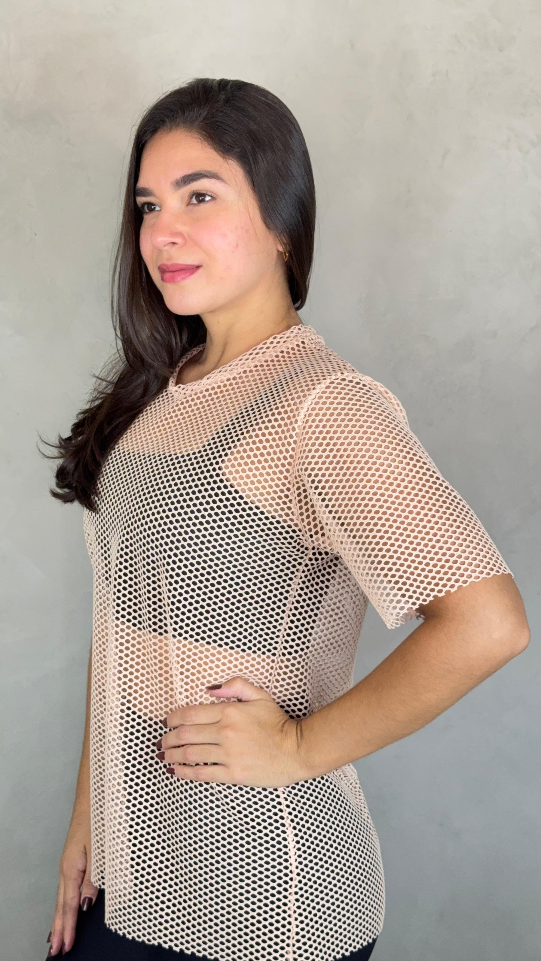 Blusa Arrastão Tela - Rosé