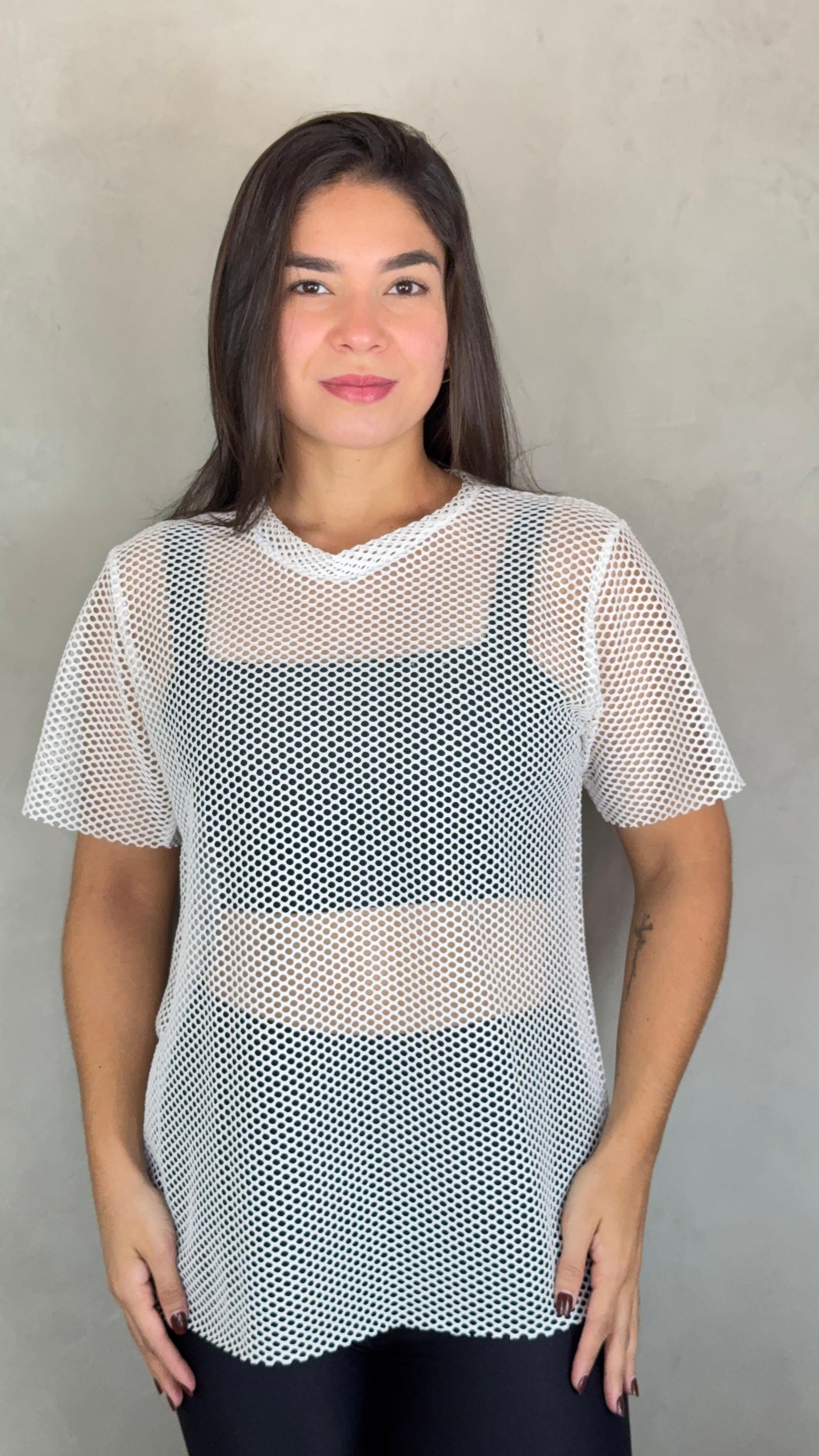 Blusa Arrastão Tela - Branco
