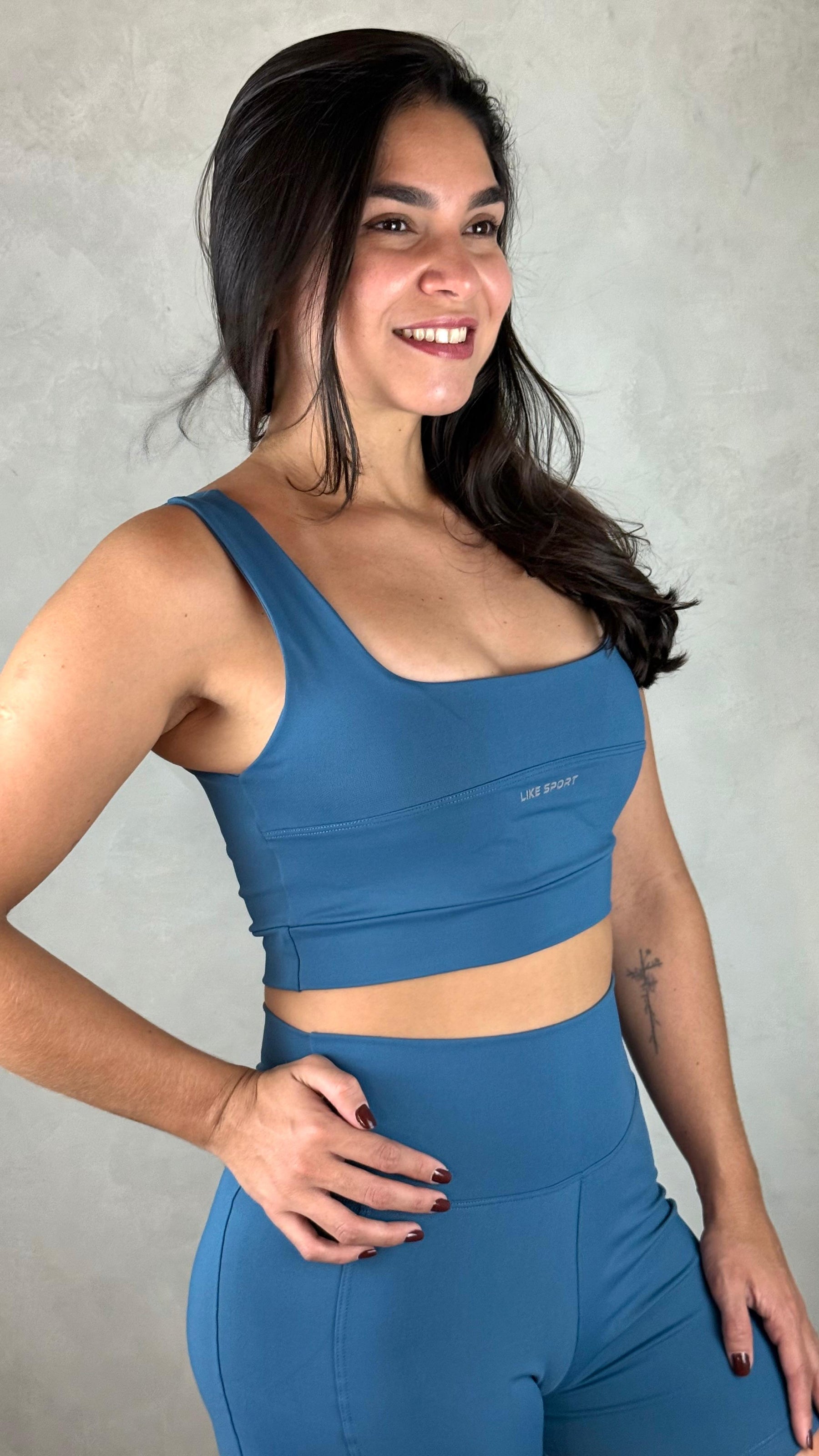 Conjunto de Short Tred - Azul Petróleo