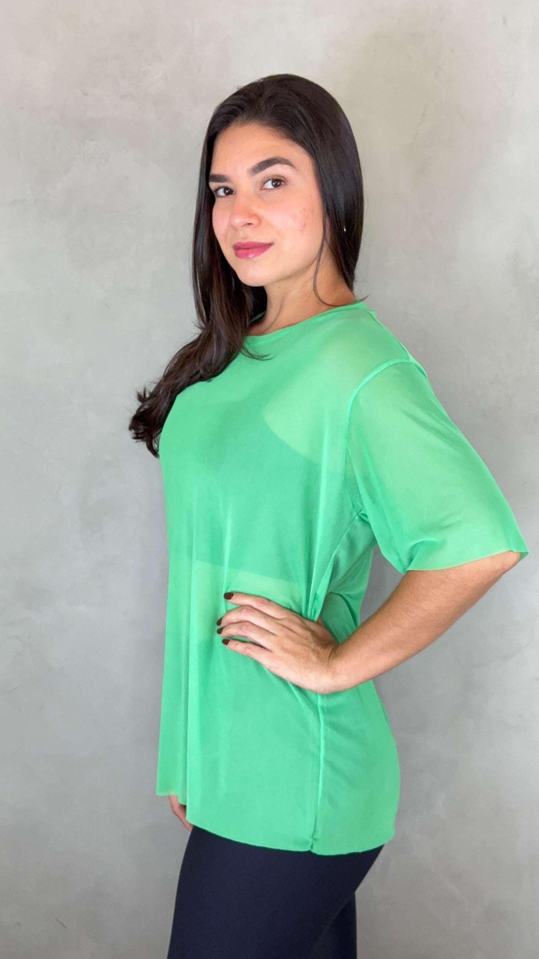 Blusa Clássica Tule - Verde Primavera