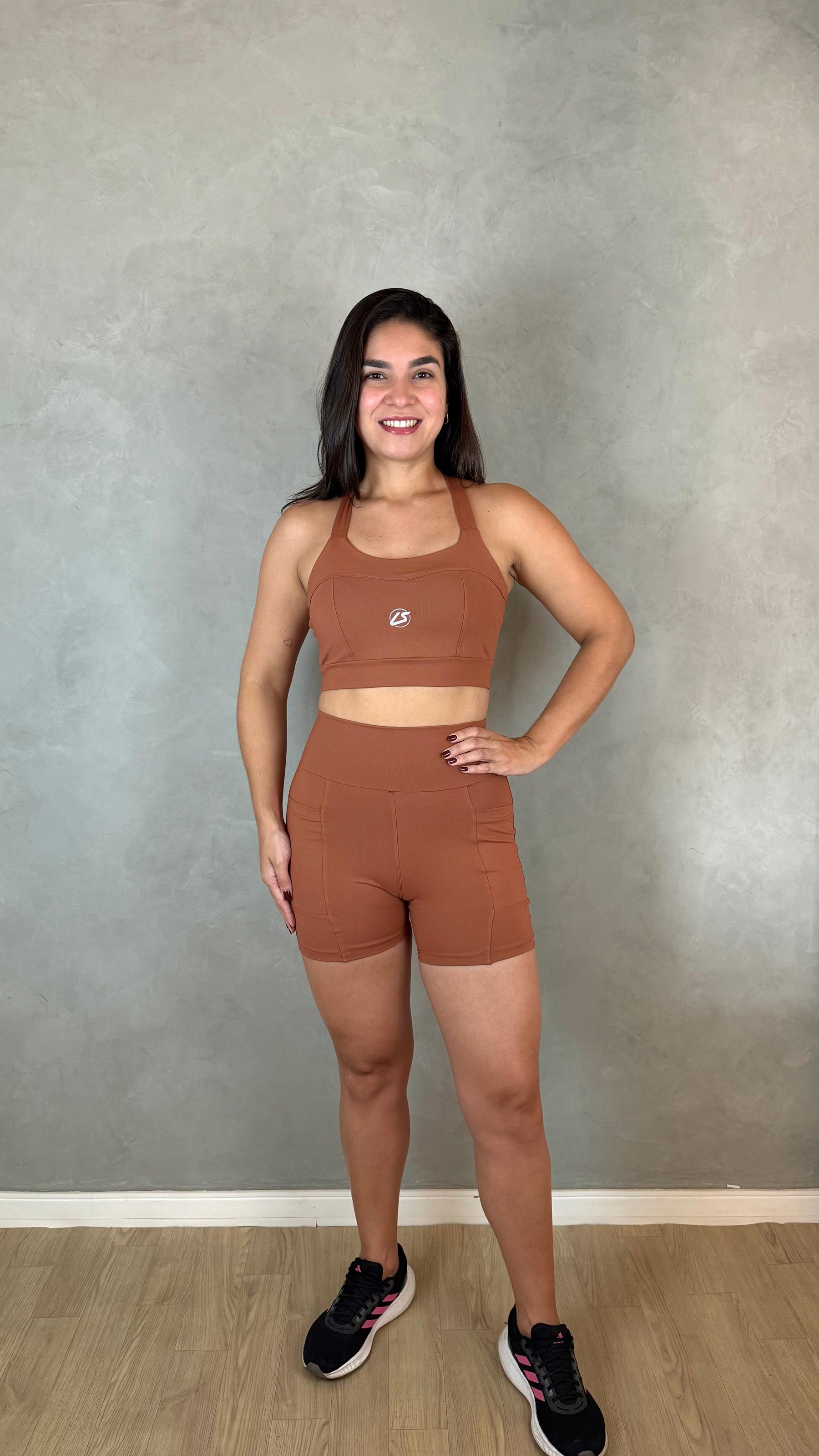 Conjunto de Short Maxx - Marrom