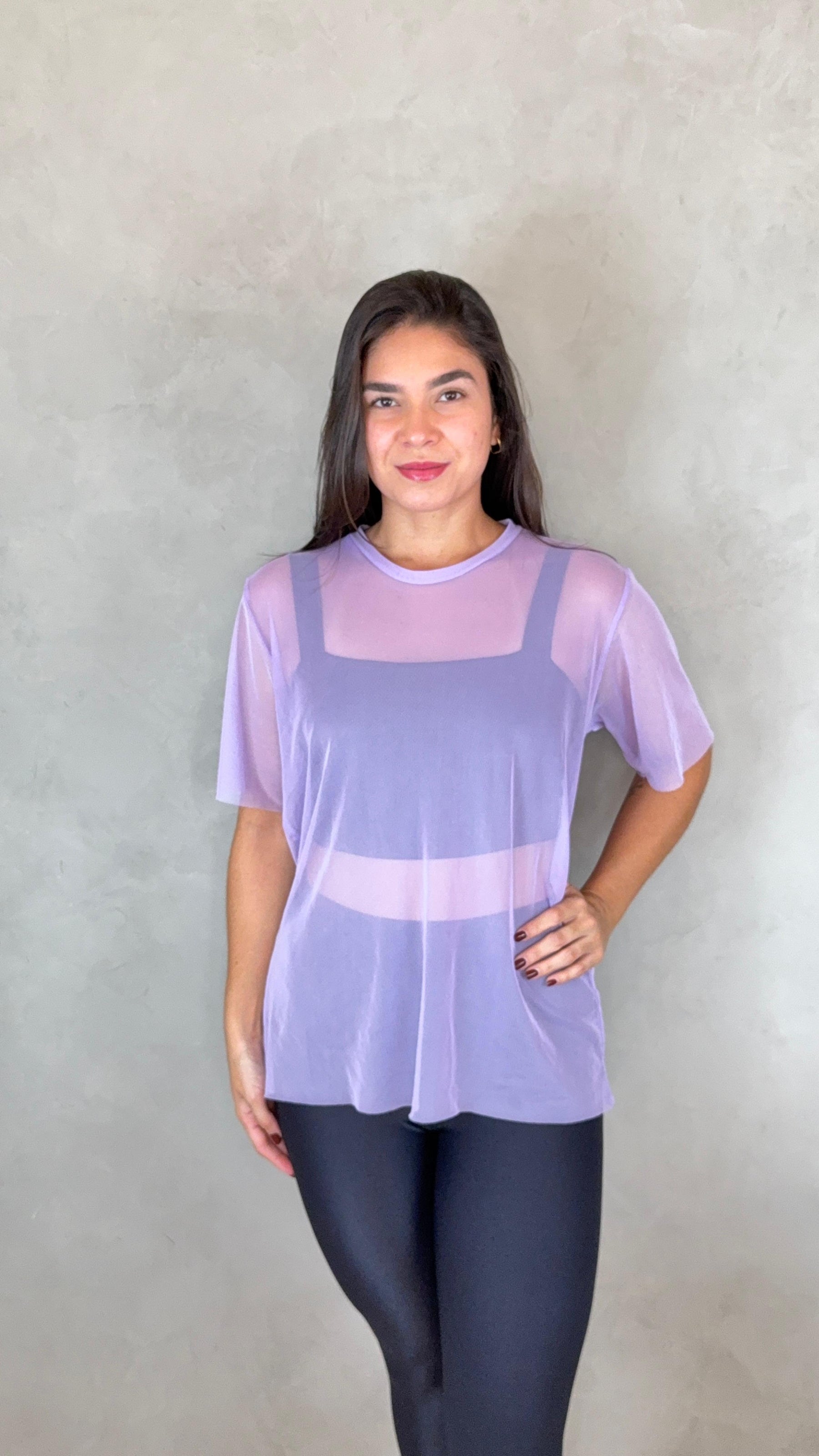 Blusa Clássica Tule - Lilás