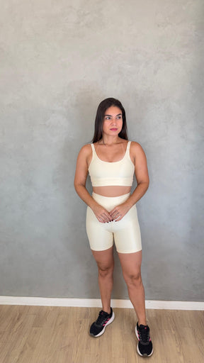 Conjunto Bermuda Wonder - Creme