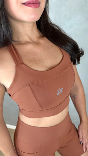 Conjunto de Short Maxx - Marrom