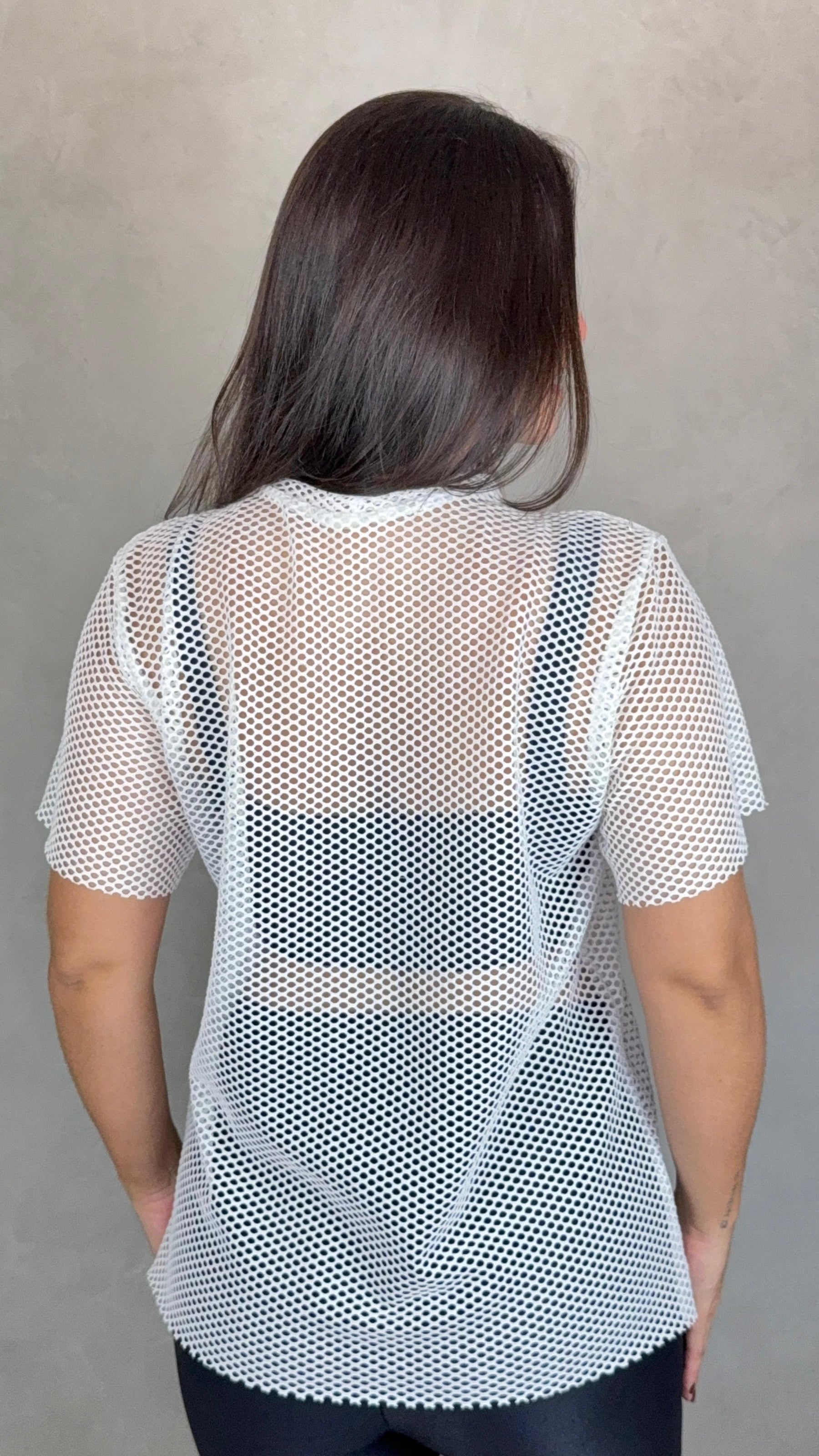 Blusa Arrastão Tela - Branco