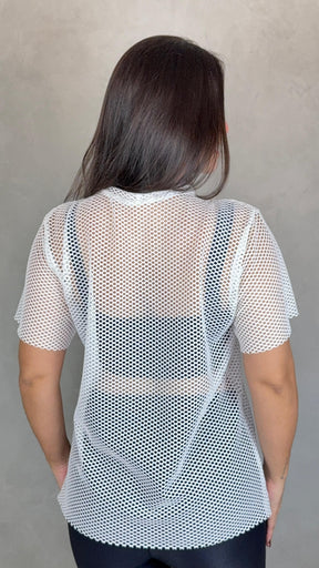 Blusa Arrastão Tela - Branco