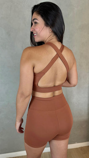 Conjunto de Short Maxx - Marrom