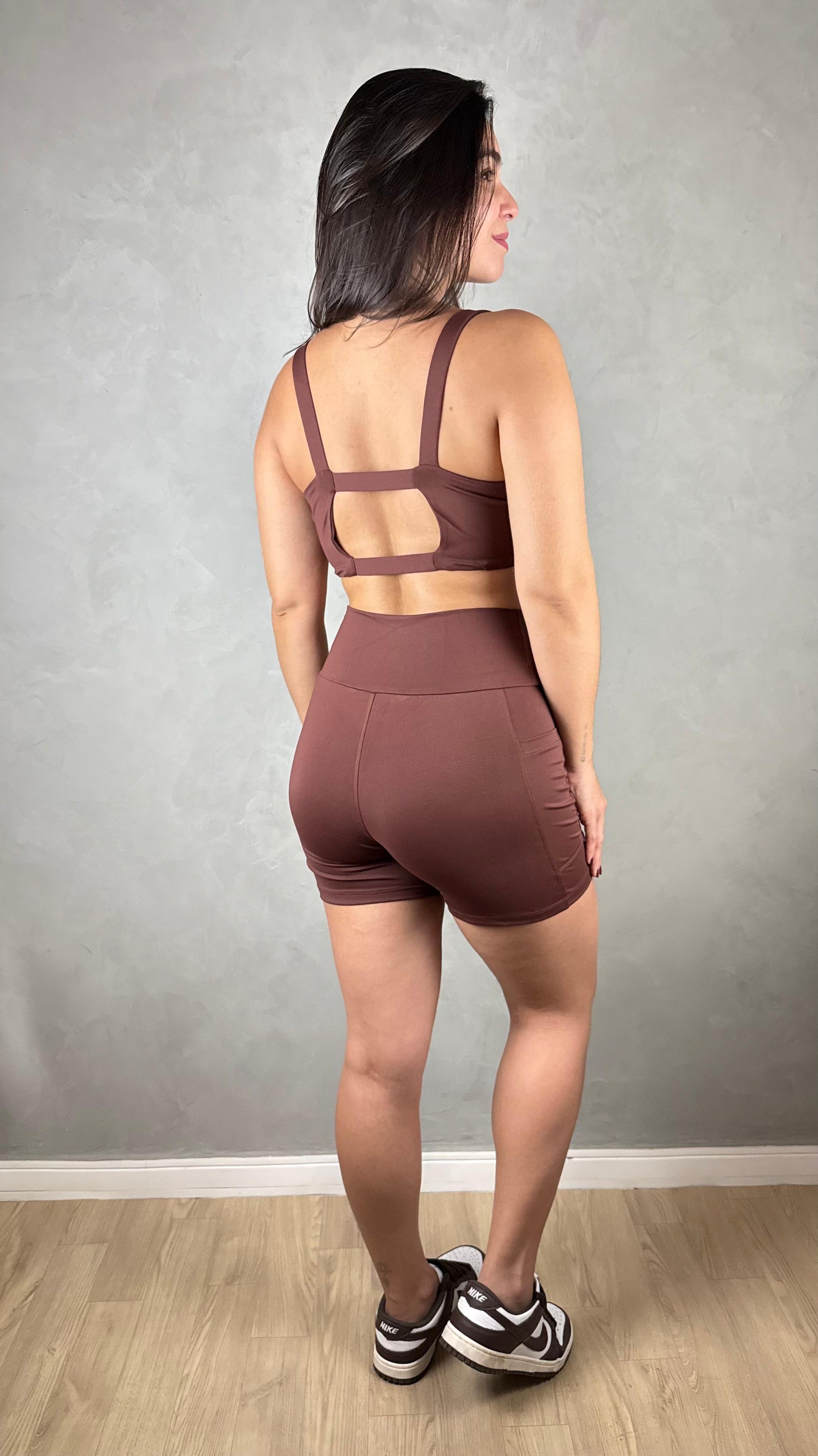 Conjunto de Short Speed - Marrom Escuro