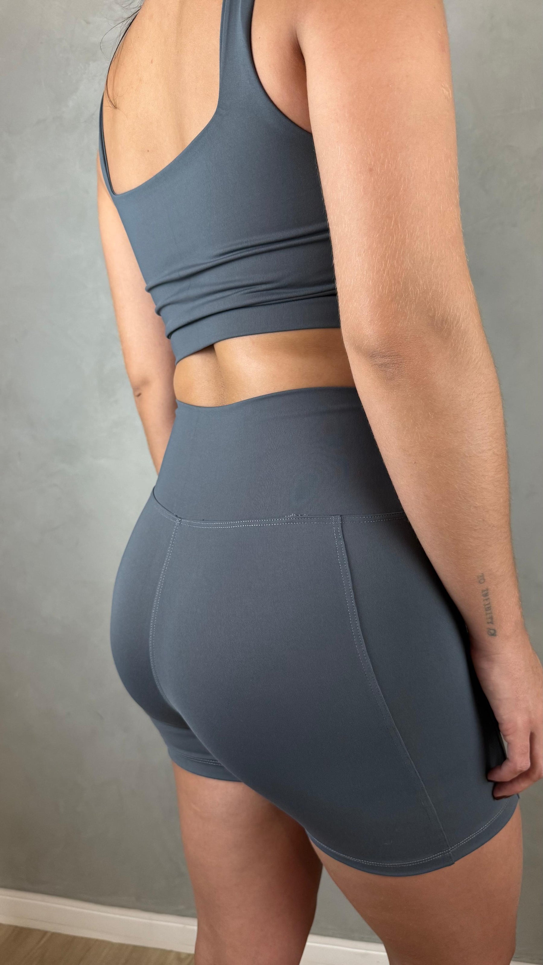 Conjunto de Short Tred - Chumbo