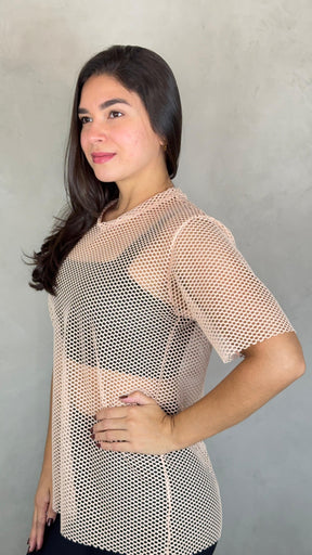 Blusa Arrastão Tela - Rosé