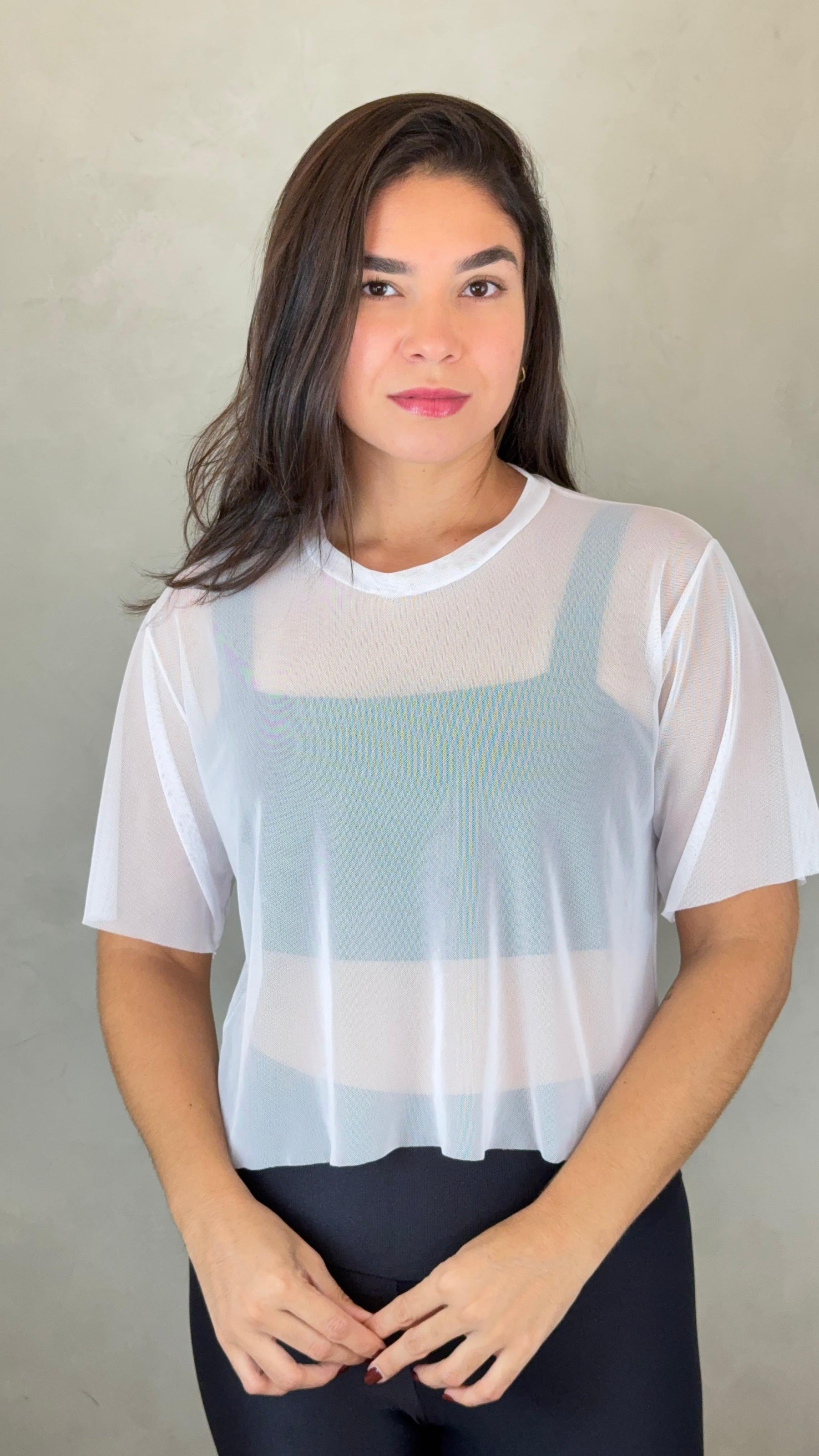 Cropped Tule - Branco