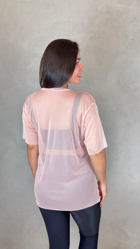 Blusa Clássica Tule - Rosé