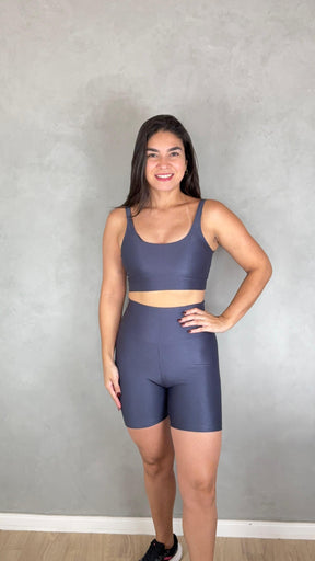 Conjunto Bermuda Wonder - Chumbo