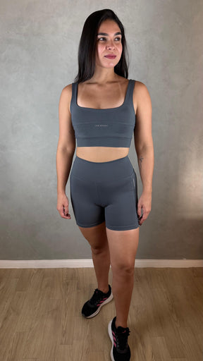 Conjunto de Short Tred - Chumbo