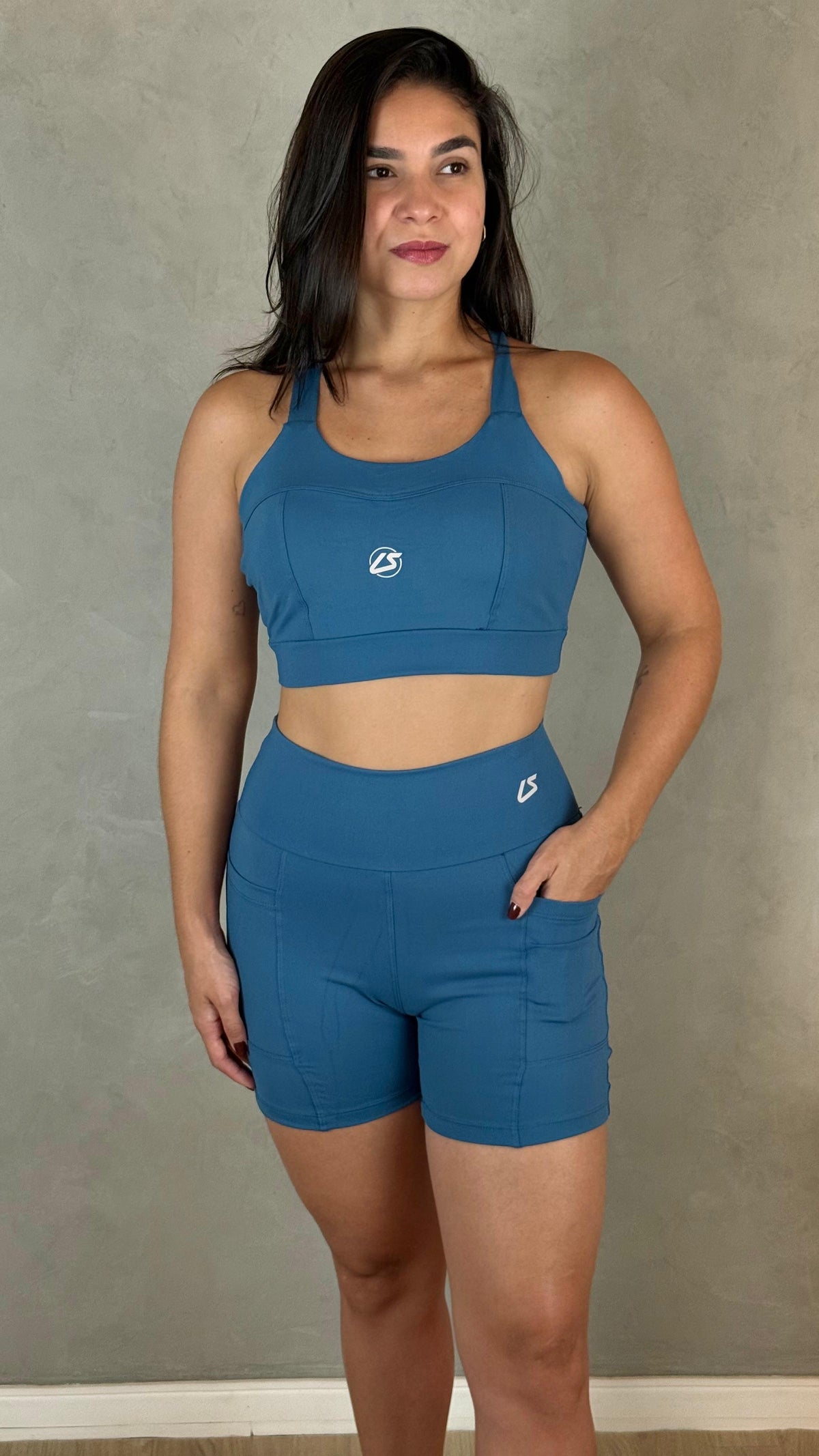 Conjunto de Short Maxx - Azul Petróleo