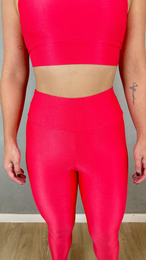 Conjunto Aveludado de Compressão Legging + Top Bia Coral
