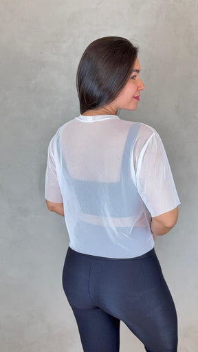 Cropped Tule - Branco