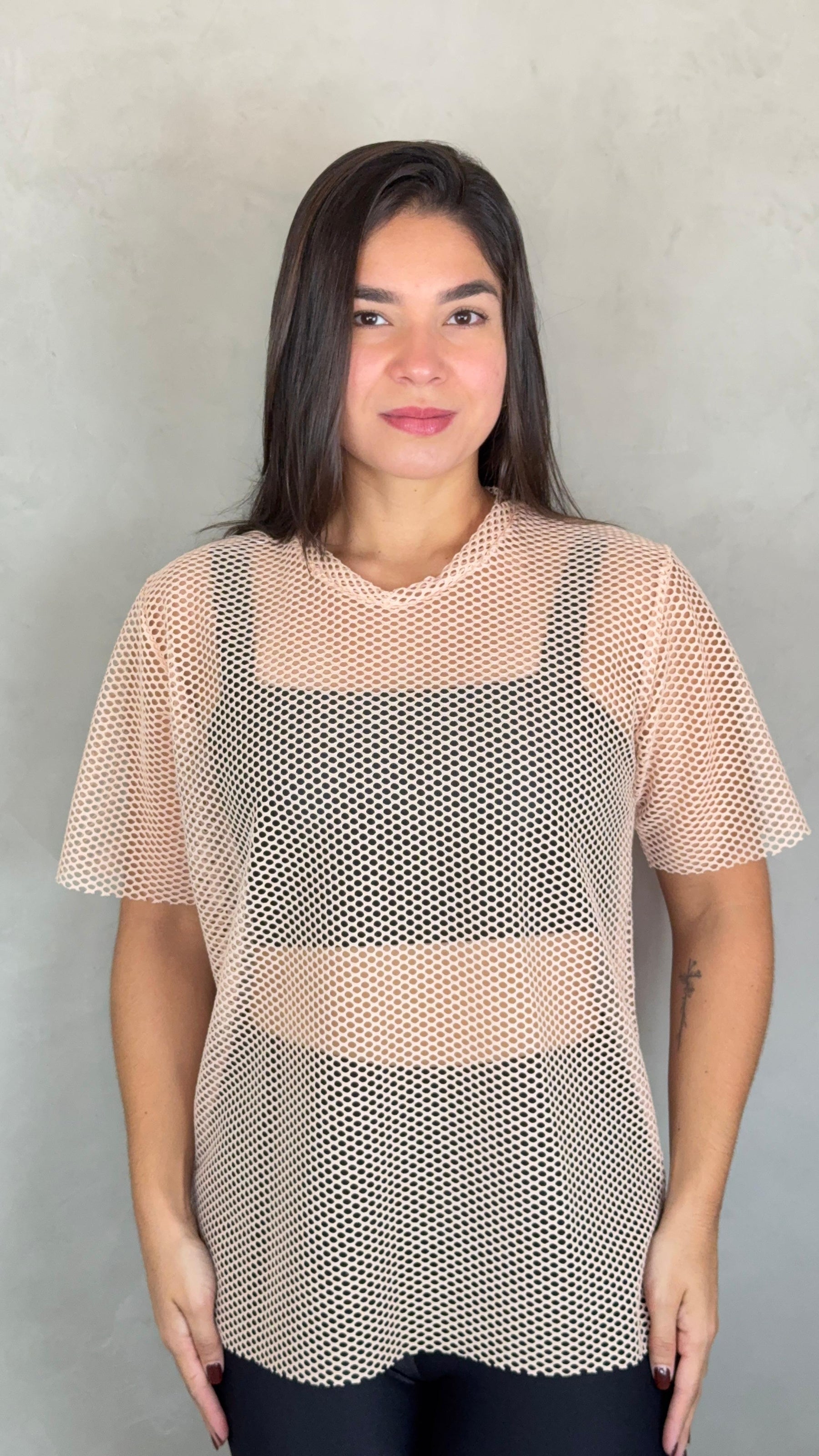 Blusa Arrastão Tela - Rosé