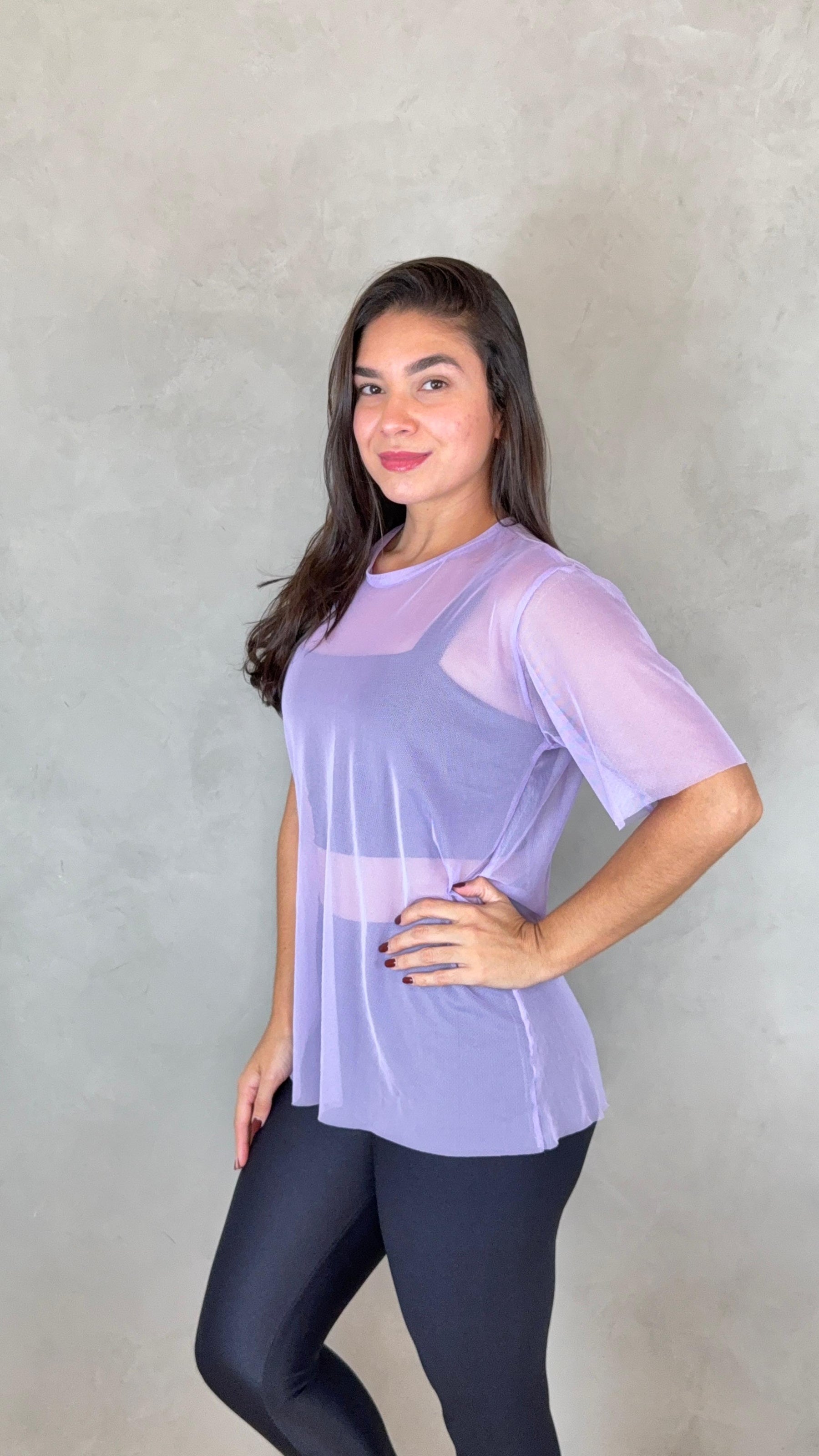 Blusa Clássica Tule - Lilás