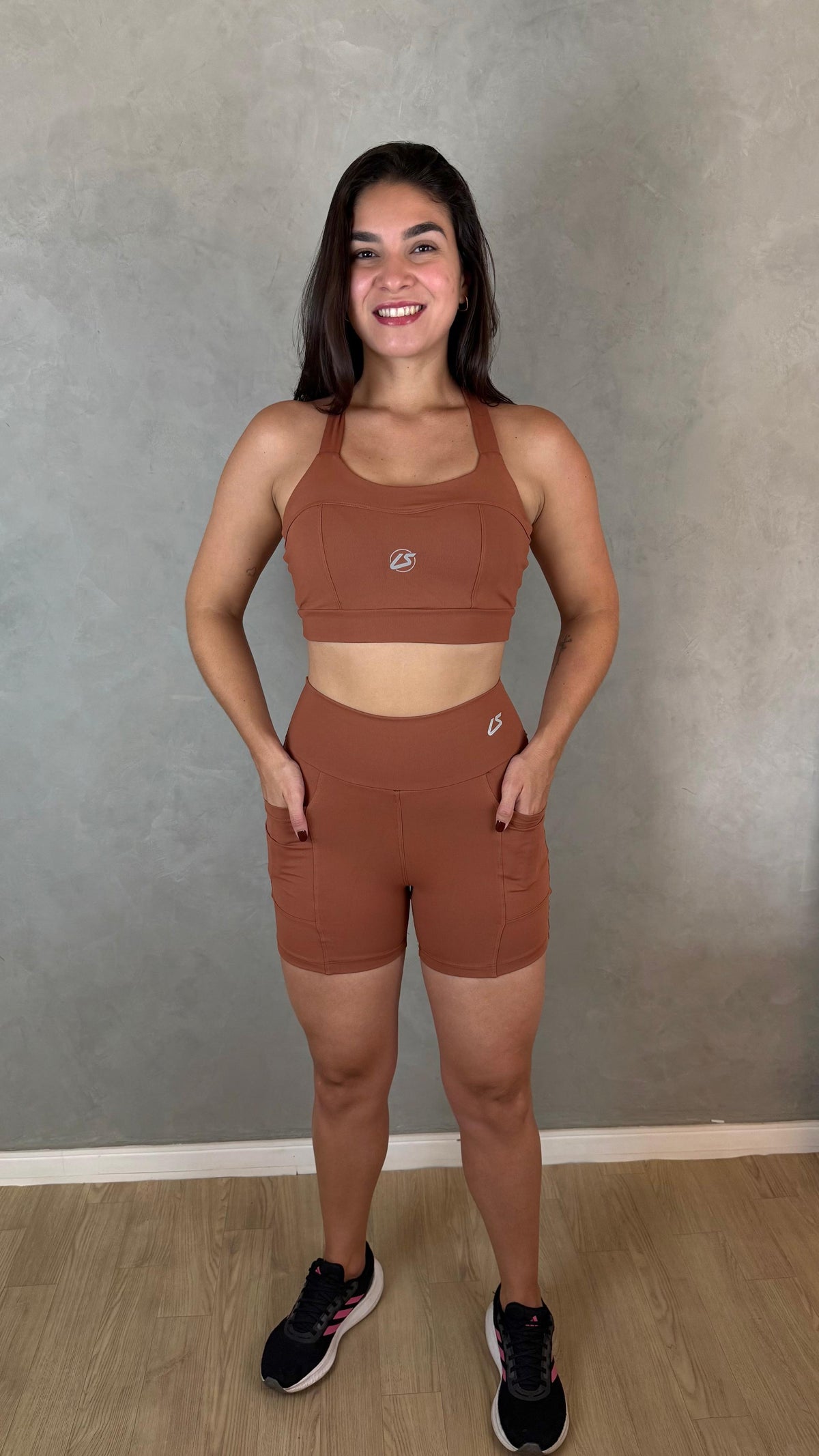 Conjunto de Short Maxx - Marrom