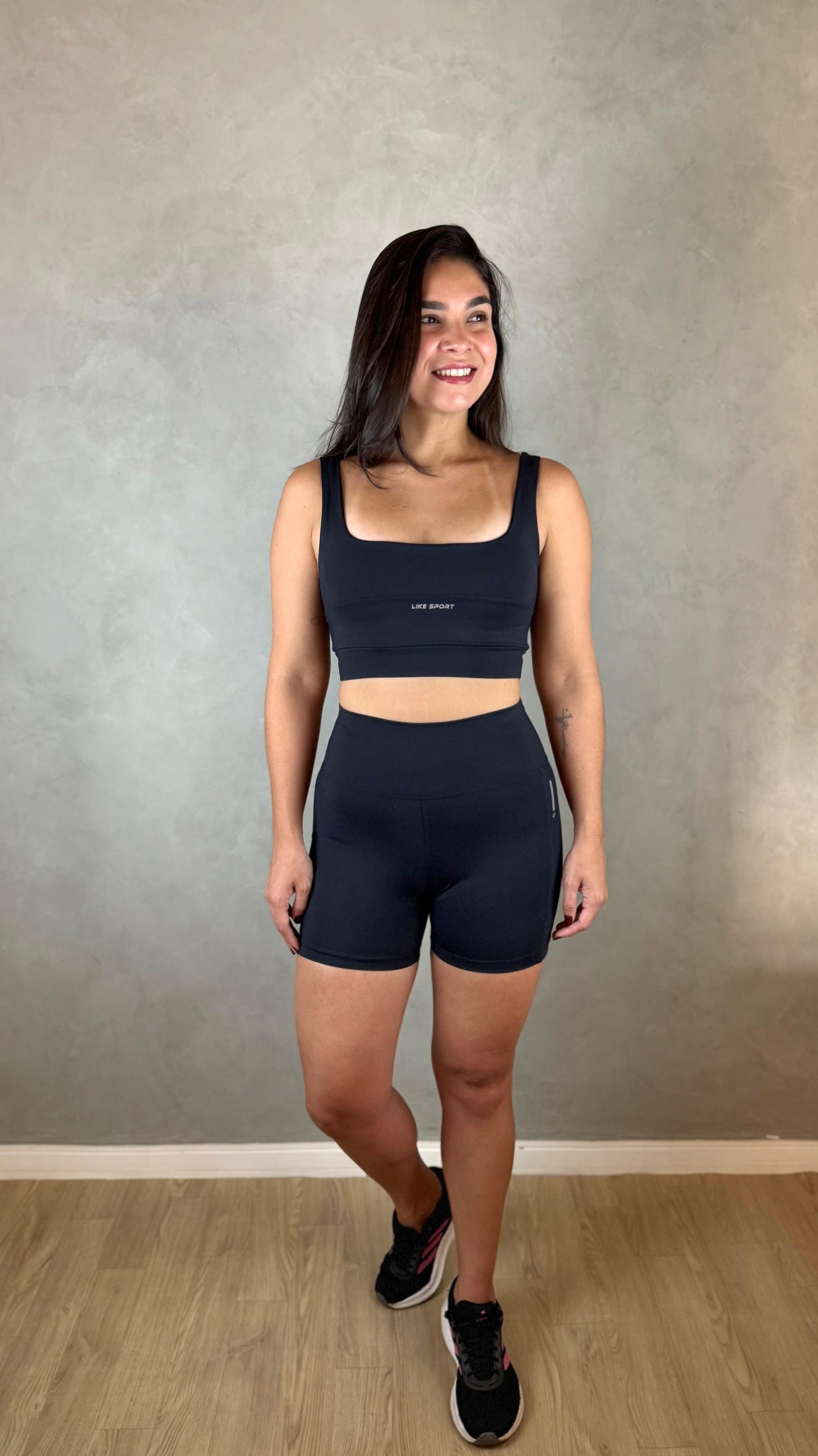 Conjunto de Short Tred - Preto