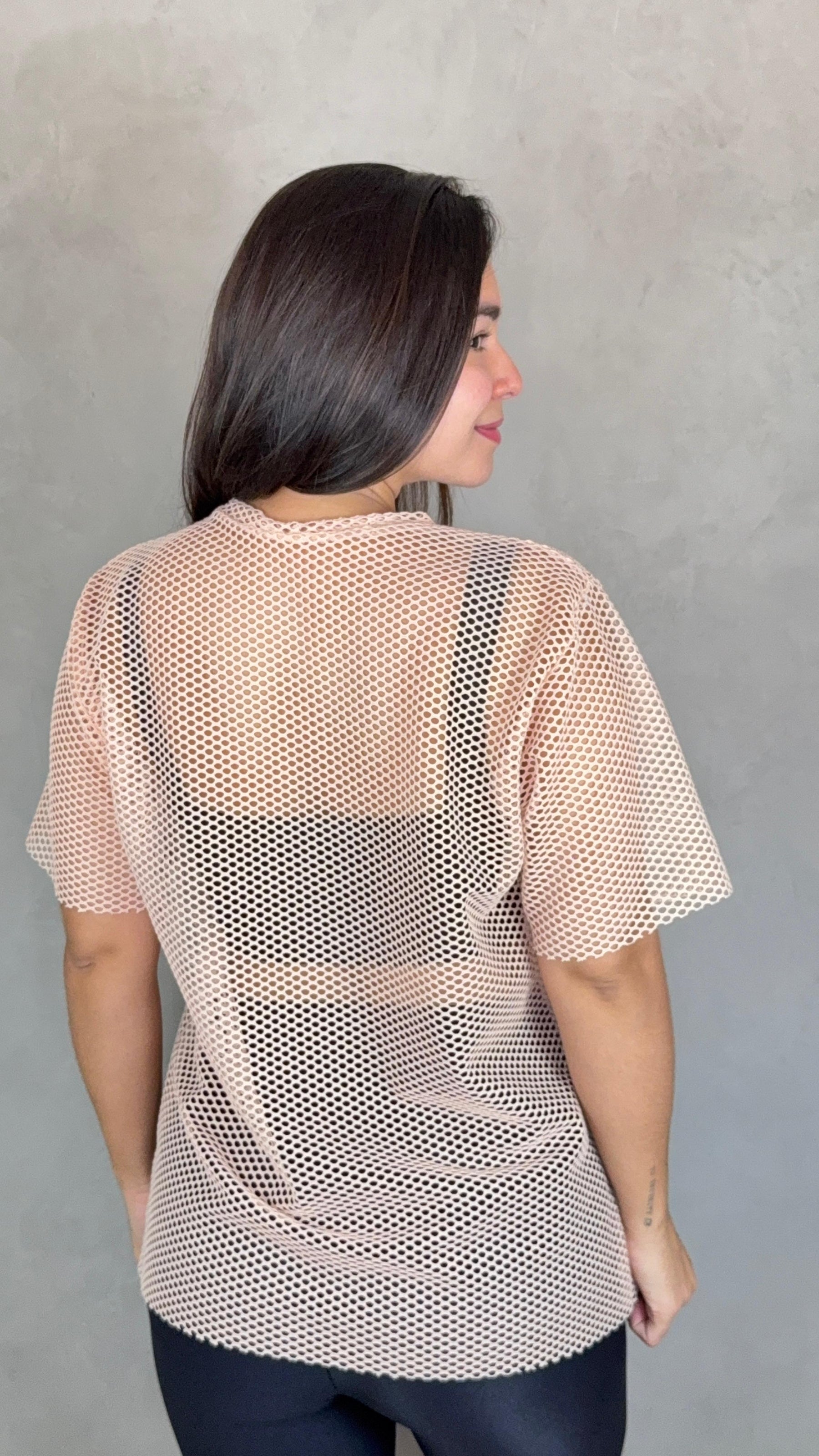 Blusa Arrastão Tela - Rosé